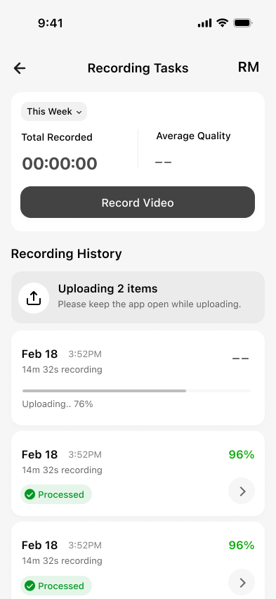 l’app shift registra le attività